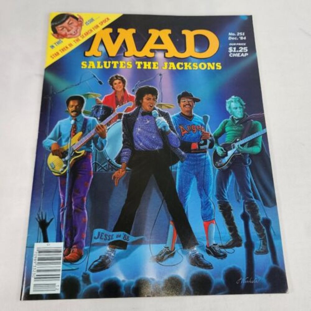 Mad‎ Magazine Issue #251 December 1984 Salutes The Jacksons Michael Jackson FN+